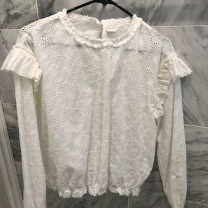 white lace long sleeve